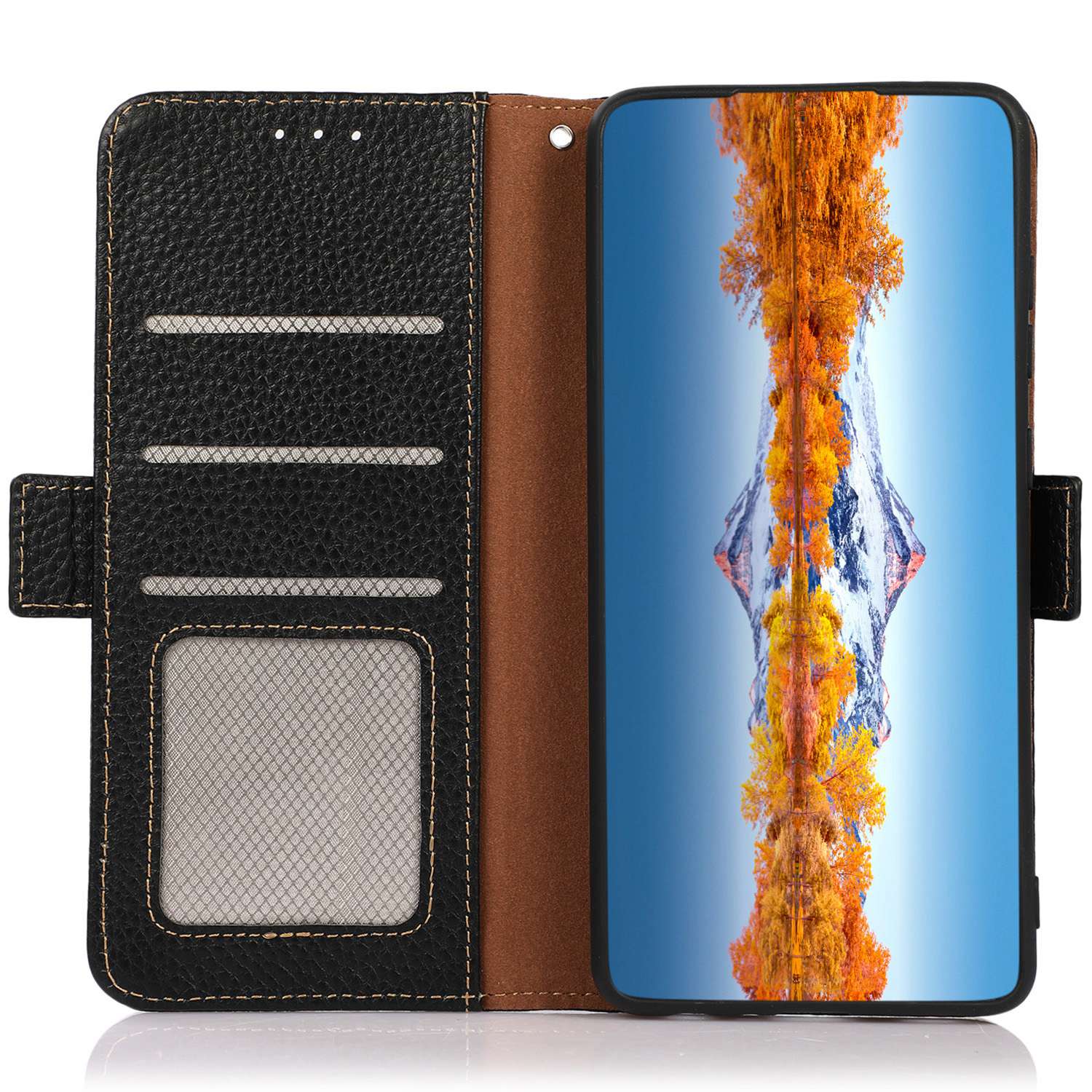KHAZNEH For Xiaomi Redmi Note 13 4G Wallet Case Genuine Cow Leather+TPU Phone Cover KHAZNEH For Xiaomi Redmi Note 13 4G Wallet Case Genuine Cow Leather+TPU Phone Cover